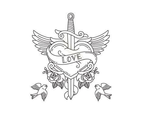 heart love tattoo